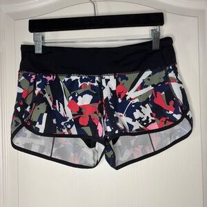 Lululemon Athletica Multicolor Patterned Athletic Shorts